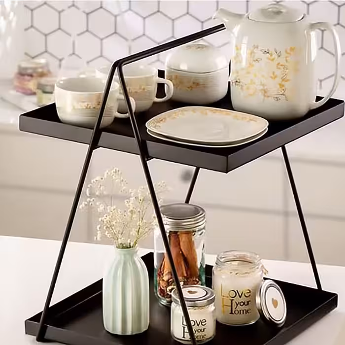 استند پذیرایی لوکسینه مدل دو طبقه