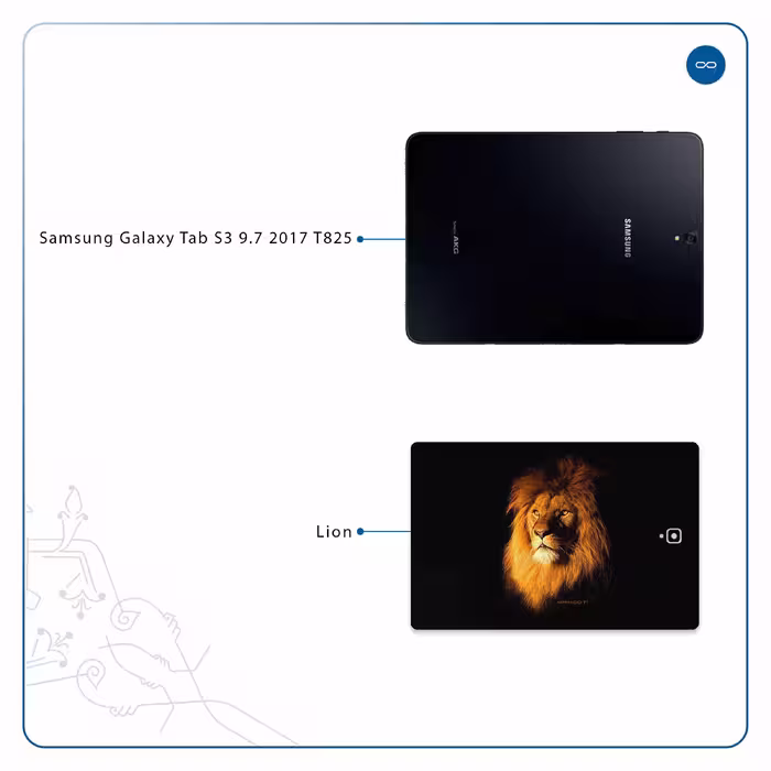 برچسب پوششی ماهوت مدل Lion مناسب برای تبلت سامسونگ Galaxy Tab S3 9.7 2017 T825