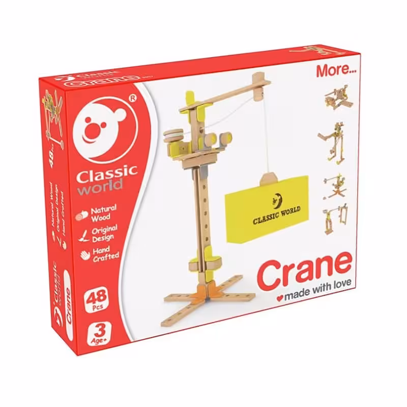 اسباب بازی جرثقیل چوبی Classic World مدل 3907