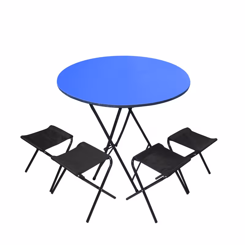 میز و صندلی سفری میزیمو مدل برزنتی کد 7648 مجموعه 5 عددی