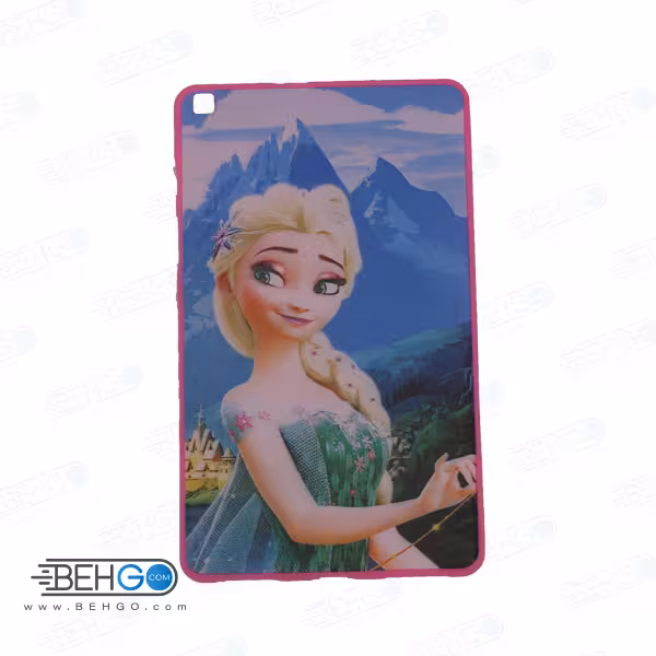 قاب T295 کاور مدل طرح دار دخترانه کد 2 صورتی تبلت سامسونگ تی 295 گلکسی مناسب سامسونگ Frozen Cover For Samsung Galaxy Tab A 8.0 2019 LTE SM-T295