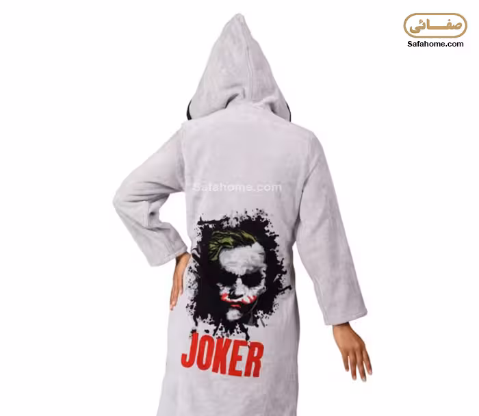 حوله تن پوش طرح جوکر طوسی پودایران