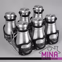 ادویه 6 رومیزی رومینا استیل  کد 211 مینا کیچن ویر
