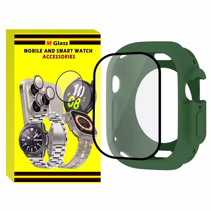 کاور ام‌گلس مدل Jelly Shield MG مناسب برای ساعت هوشمند هاینو تکو T92 Ultra max / T93 Ultra max / T94 Ultra max  / T89 Ultra max / T99 Ultra max به همراه محافظ صفحه نمایش