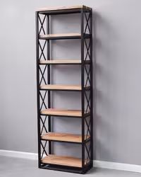 قفسه چوبی و فلزی 6 طبقه کتابی