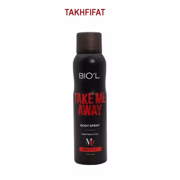 اسپری بدن مردانه مدل Take Me Away حجم 150میل بیول ( Biol Body Spray Take Me Away For Men 150ml )