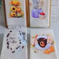 دستمال طرحدار ریشه دار