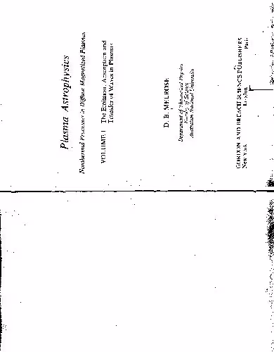 خرید و دانلود نسخه کامل کتاب Plasma astrophysics - The emission, absorbtion and transfer of waves in plasmas