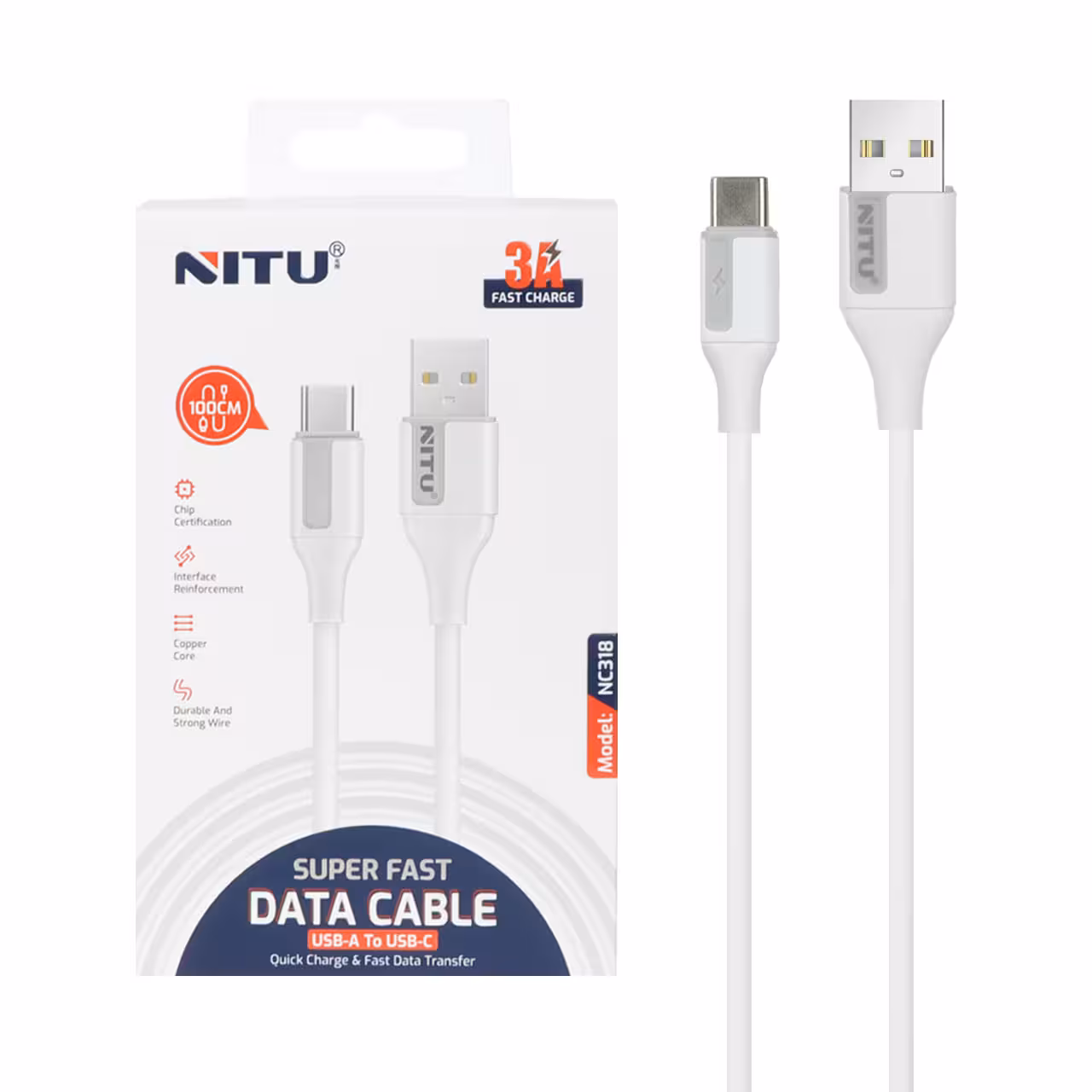 کابل تایپ سی NITU مدل NC318