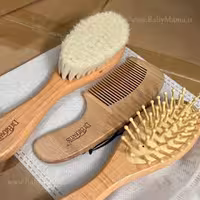 شانه و برس چوبی بیضی 3 عددی Dr Browns