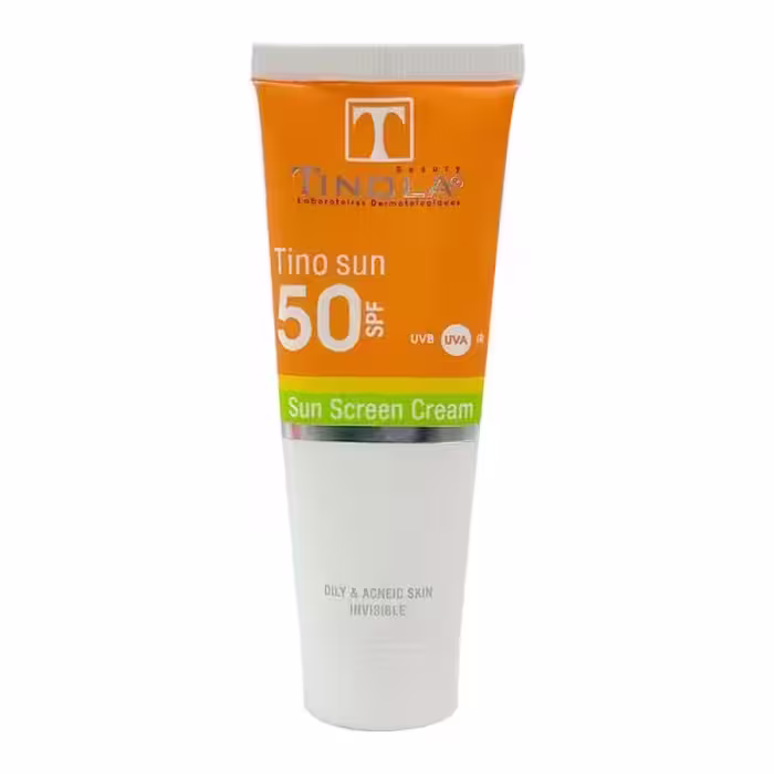 تینولا  کرم ضدآفتاب spf50بیرنگ پوست چرب