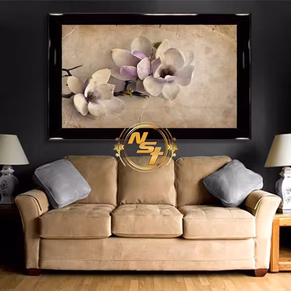 تابلو دکوراتیو طرح گل سه بعدی کد GH076