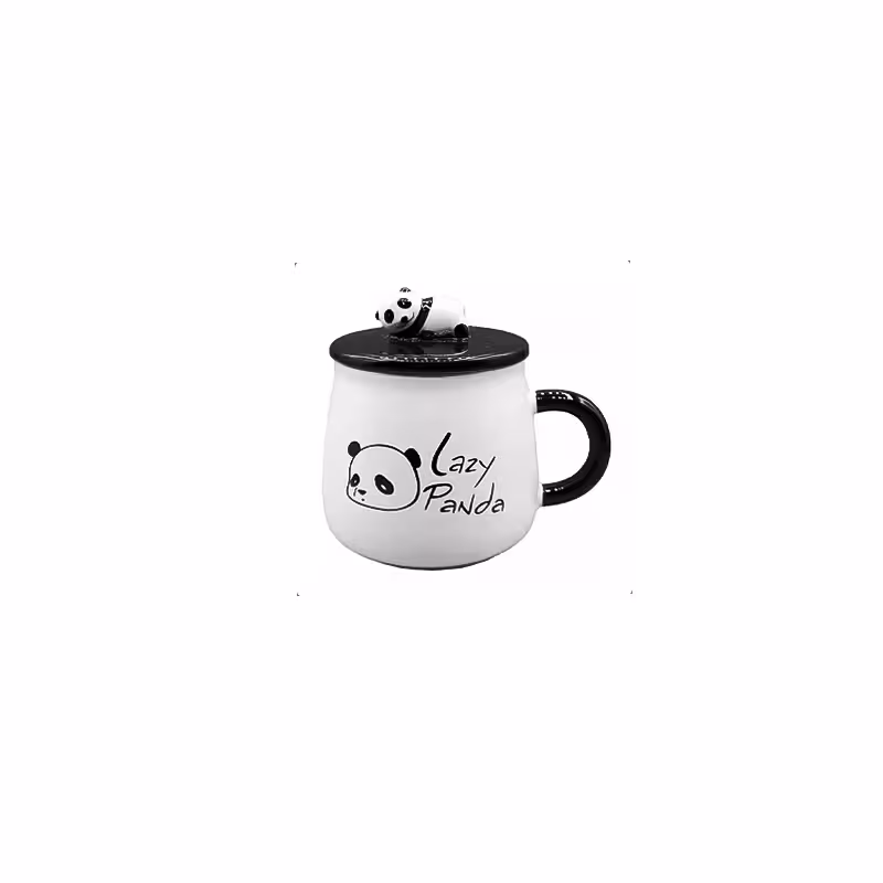 ماگ سرامیکی درب دار LAZY PANDA-14093