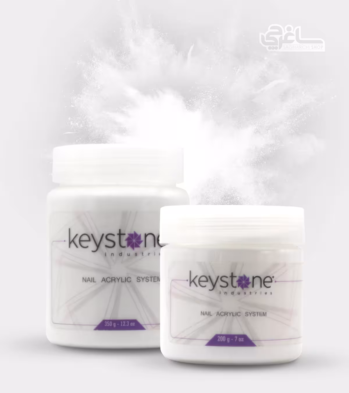 پودر کاشت ناخن کیستون سفید گچی Keystone White