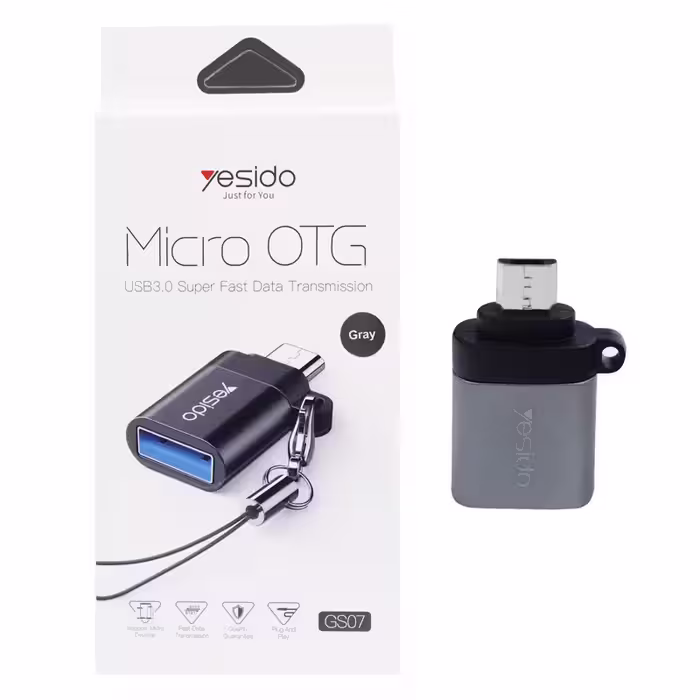 تبدیل Micro-USB OTG به USB3.0 مدل Yesido GS07Yesido GS07 OTG USB To MicroUSB Adapter