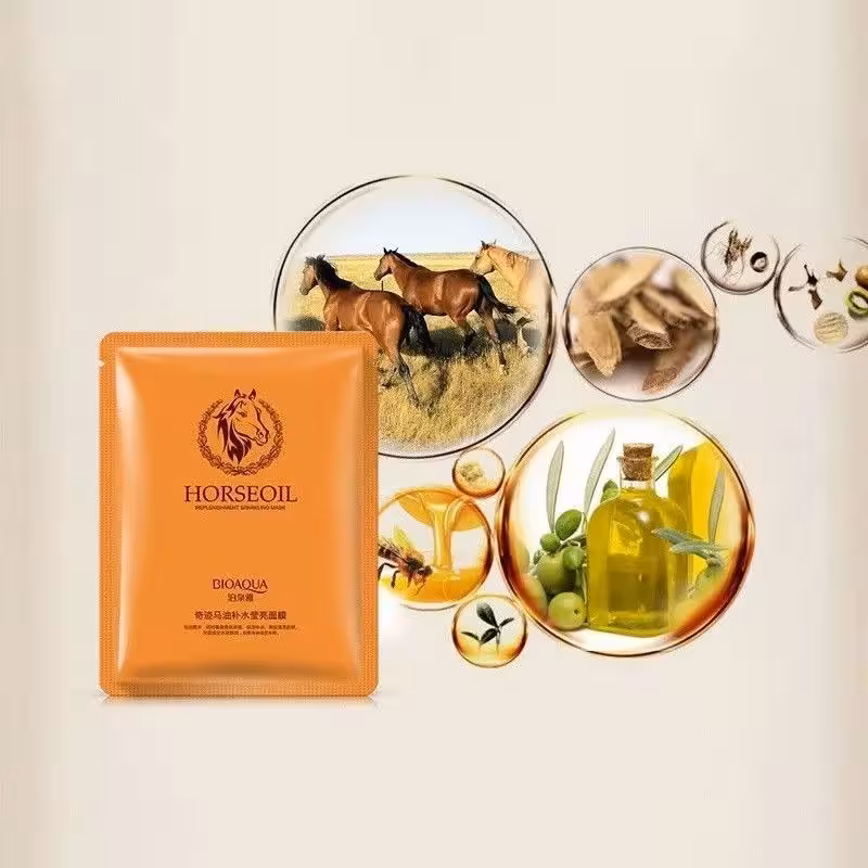 ماسک صورت ورقه ای ضد چروک روغن اسب بیواکوا