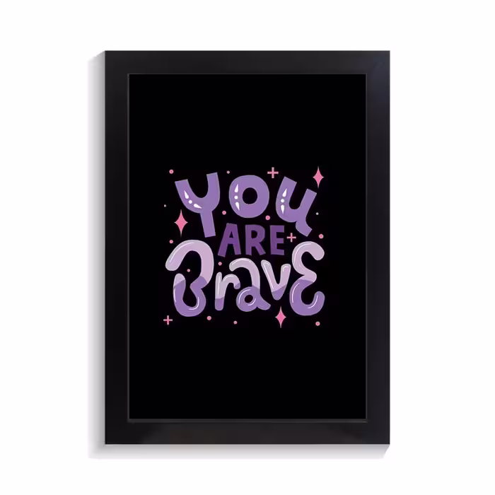 تابلو تایپوگرافی طرح brave کد PF-15050