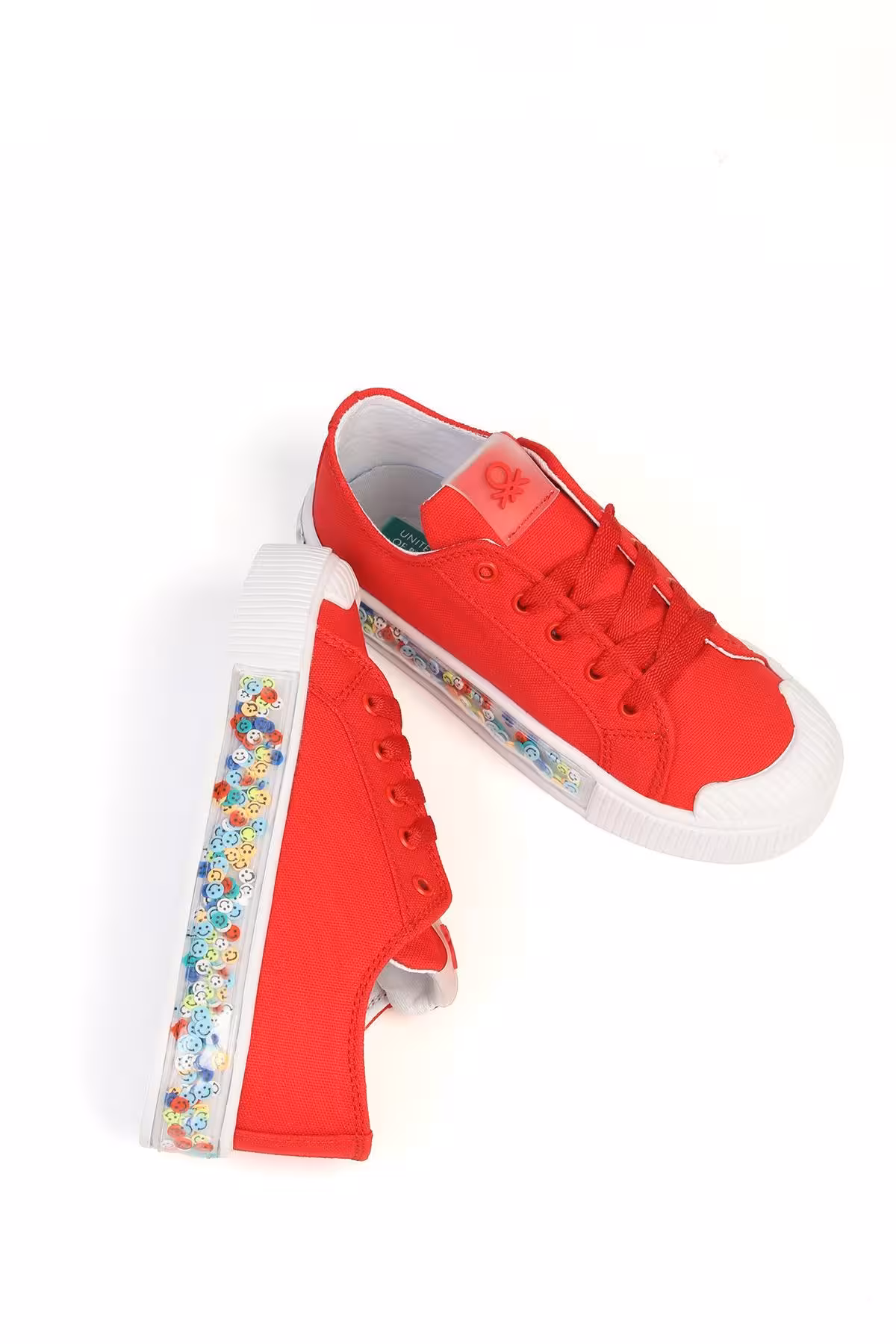 اسنیکر دخترانه و پسرانه بچگانه ® | لبخند آب نبات کفش ورزشی بچه های قرمز BN Benetton