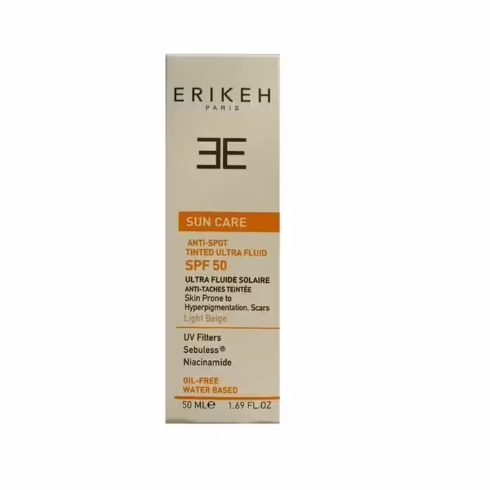 اولترا فلوئید ضدآفتاب SPF50 ضد لک بژ روشن اریکه 50 میلی‌لیتر Erikeh