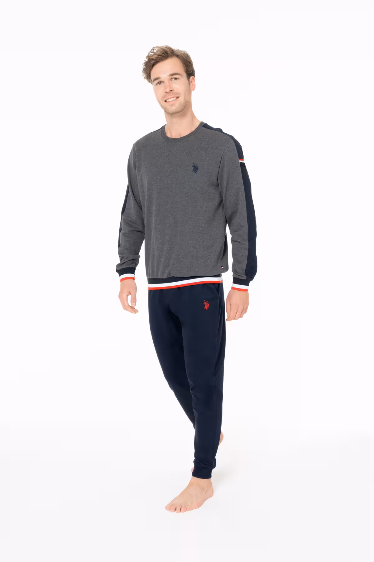 ست پیژامه مردانه لباس گردن دوچرخه مردان تایر خانه آنتراسیت . RANT U.S. Polo Assn.