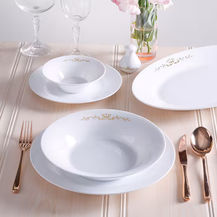 سرویس چینی زرین طرح پرنسس 35 پارچه