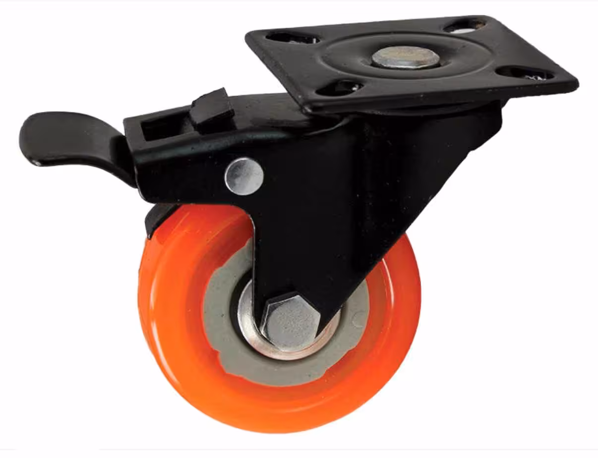 چرخ نارنجی سایز 40 کفی ترمزدار پایه مشکی