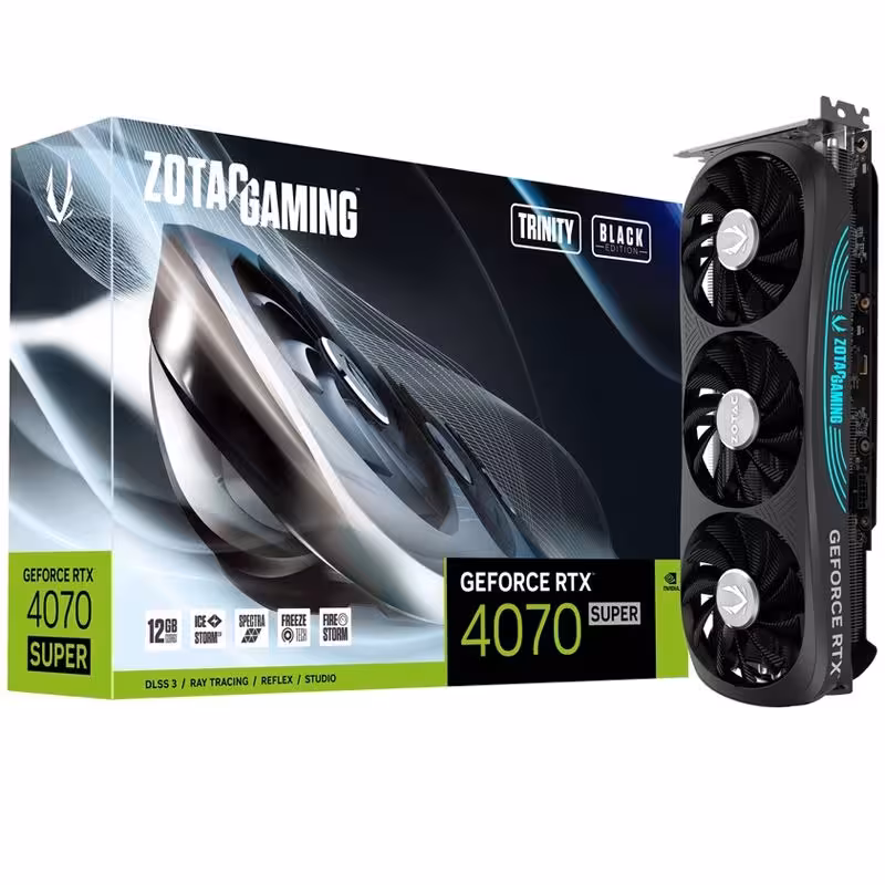 کارت گرافیک زوتاک GeForce RTX 4070 SUPER Trinity Black ED