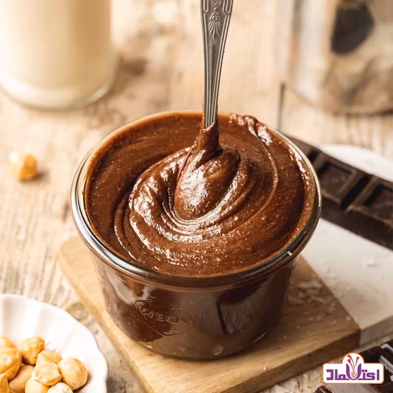 کره بادام زمینی شکلات تلخ 500 گرمی اعتماد | amazonchi