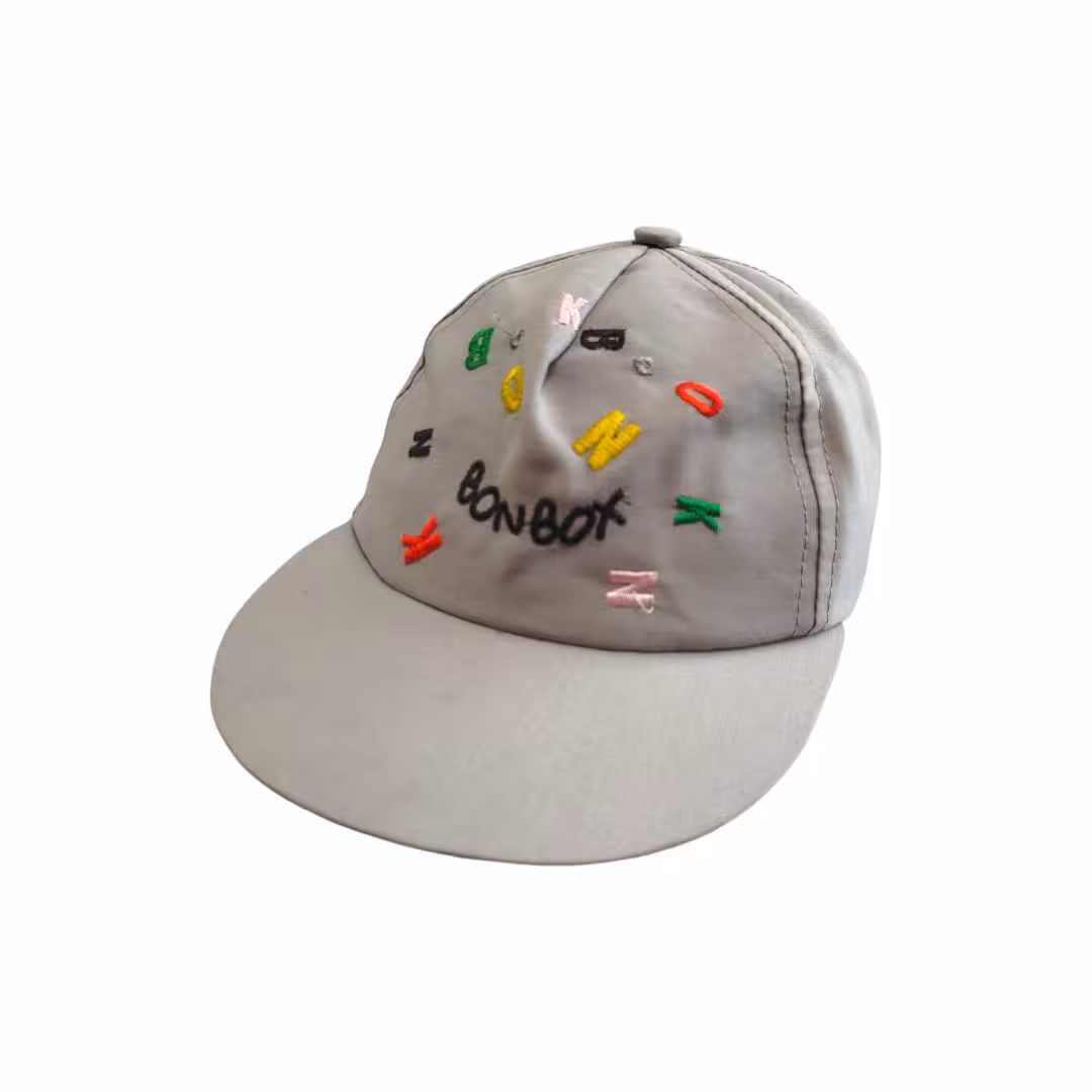 کلاه پسرانه طوسی طرح بوم بکس مدل 1034