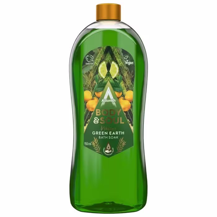 شامو بدن استونیش مدل Green Earthبا رایحه لیمو950میلASTONISH