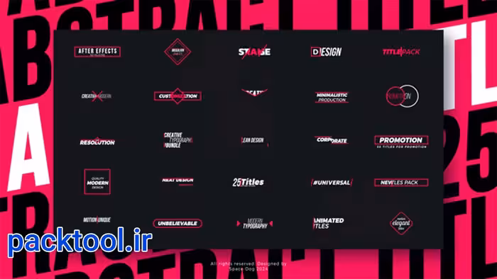 دانلود پروژه آماده افتر افکت 25 عنوان تبلیغاتی Advertising Titles - پک تول