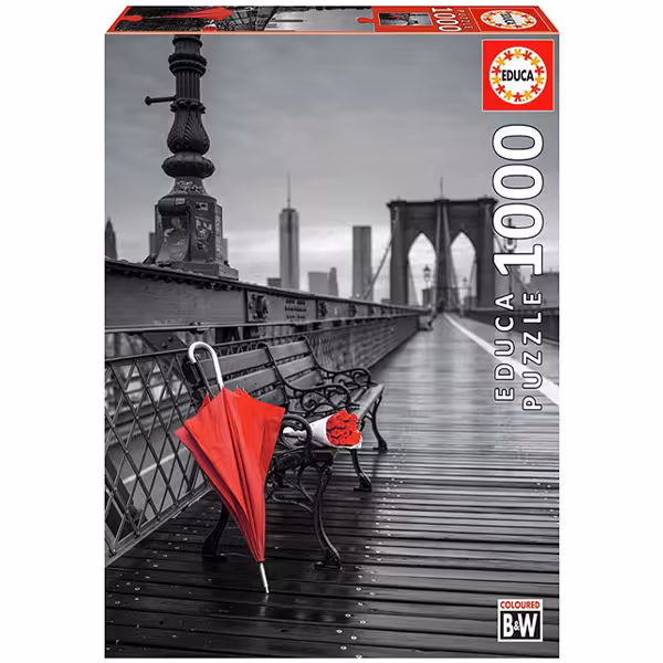 پازل 1000 قطعه Educa طرح چتر قرمز در پل بروکلین