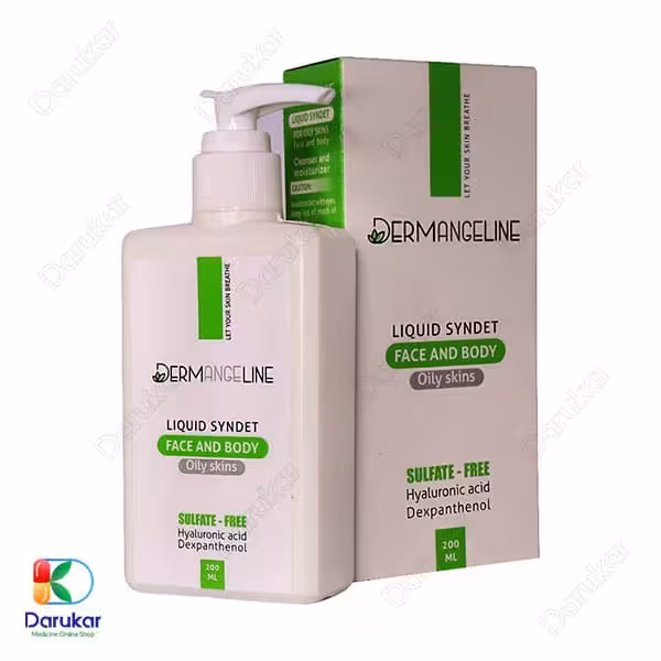 کرم ژل پاک کننده پوست چرب صورت و بدن درم انجلین 200 میلی لیتر