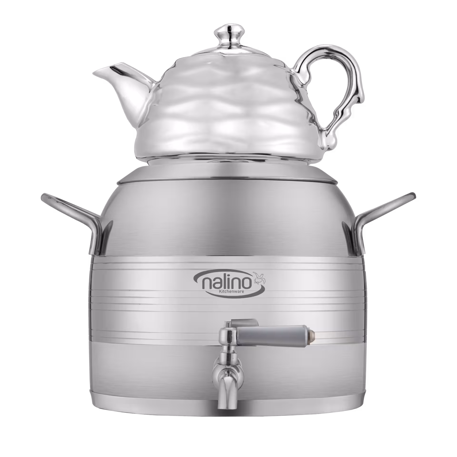 ارسال فوری   امکان خرید حضوری   ست کتری و قوری استیل مدل Atrin دسته استیل