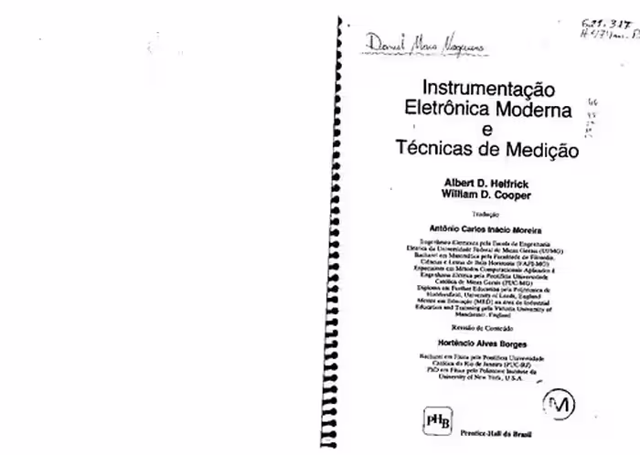 خرید و دانلود نسخه کامل کتاب Instrumentação, Eletrônica Moderna e Técnicas de Medição