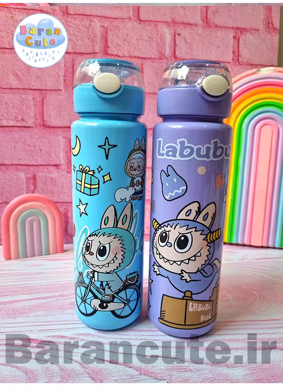 قمقمه فانتزی وارداتی نی دار طرح لبوبو