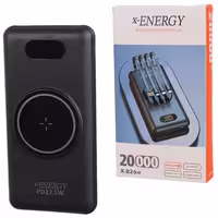 پاور بانک بی سیم فست شارژ ایکس انرژی مدل X-826M PD 22.5W ظرفیت 20000 میلی آمپر ساعت