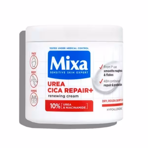 کرم دست و صورت و بدن میکسا حاوی اوره حجم 400 میل Mixa