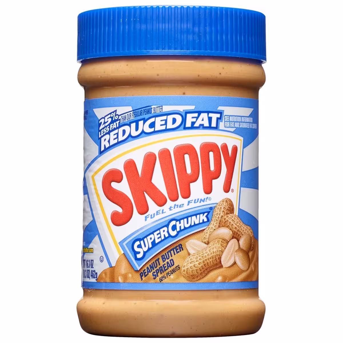  کره بادام زمینی اسکیپی سوپر چانک کم چربی و بدون گلوتنskippy (محصول آمریکا)