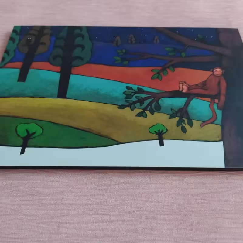 تابلو شاسی اتاق کودک سایز A4 میمون