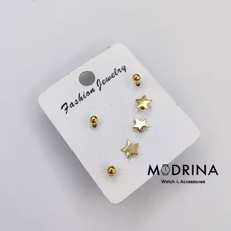 گوشواره سه تایی ستاره و گوی