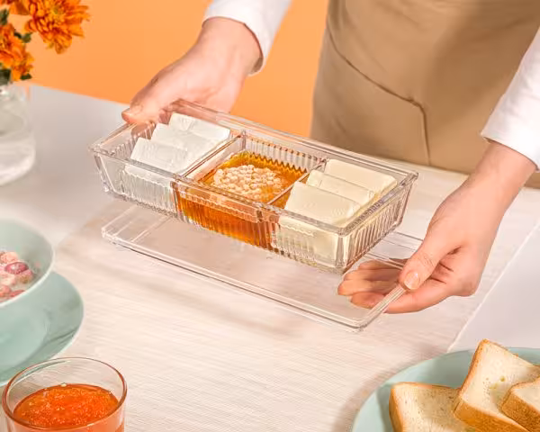 اردو خوری سه قسمتی درب دار لیمون