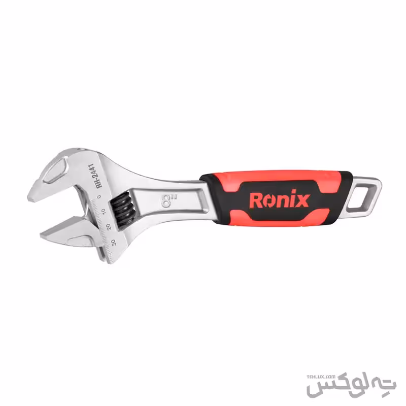 آچار فرانسه سایز8 اینچ با دسته روکش دار رونیکس مدل RH-2441