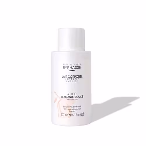 لوسیون بدن بایفاس با عصاره بادام Nourishing Body Milk Sweet Almond Oil Dry Skin 500 ml