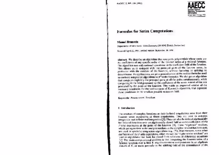 خرید و دانلود نسخه کامل کتاب Formulas for series computations