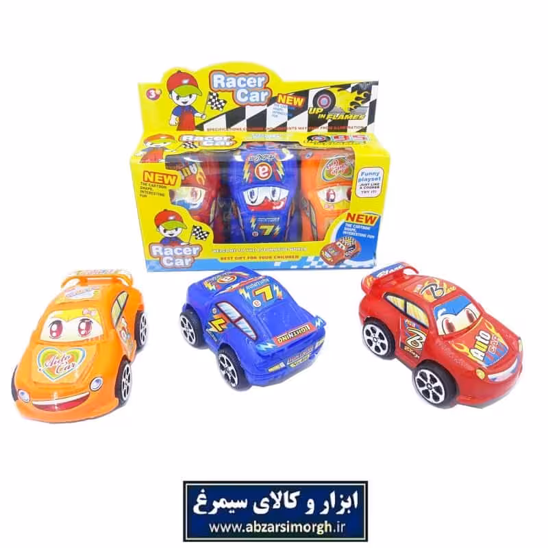 ست 3 عددی ماشین اسباب بازی عقب کش 8 سانت TMT-007