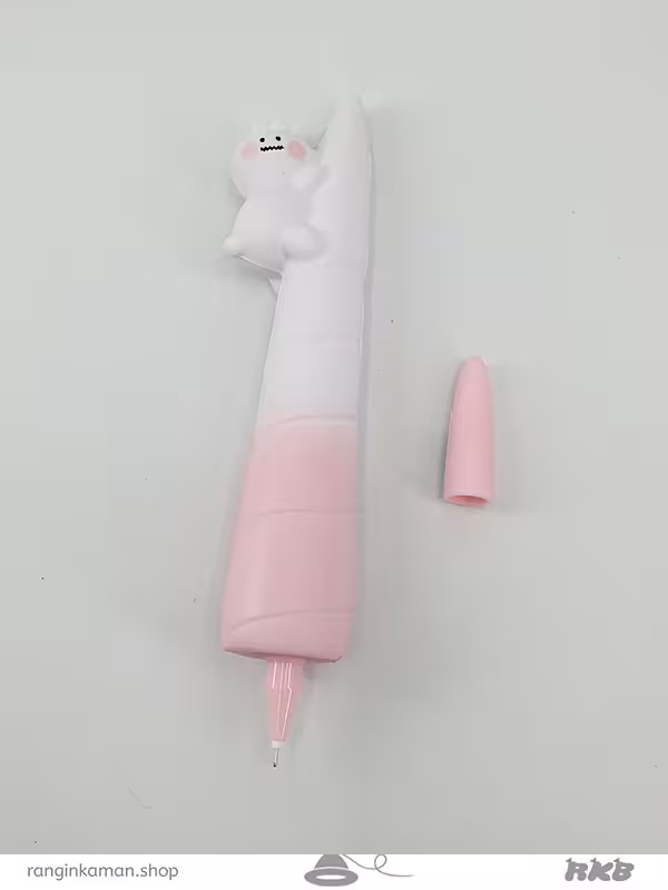 خودکار اسکویشی طرح خرگوش درختی Squishy pen with tree rabbit design