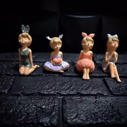 مجسمه دختر فانتزی مجموعه 4 عددی