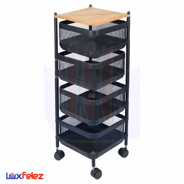 جا پیازی آسمان مدل توری متحرک 4 طبقه مربع چوب دار