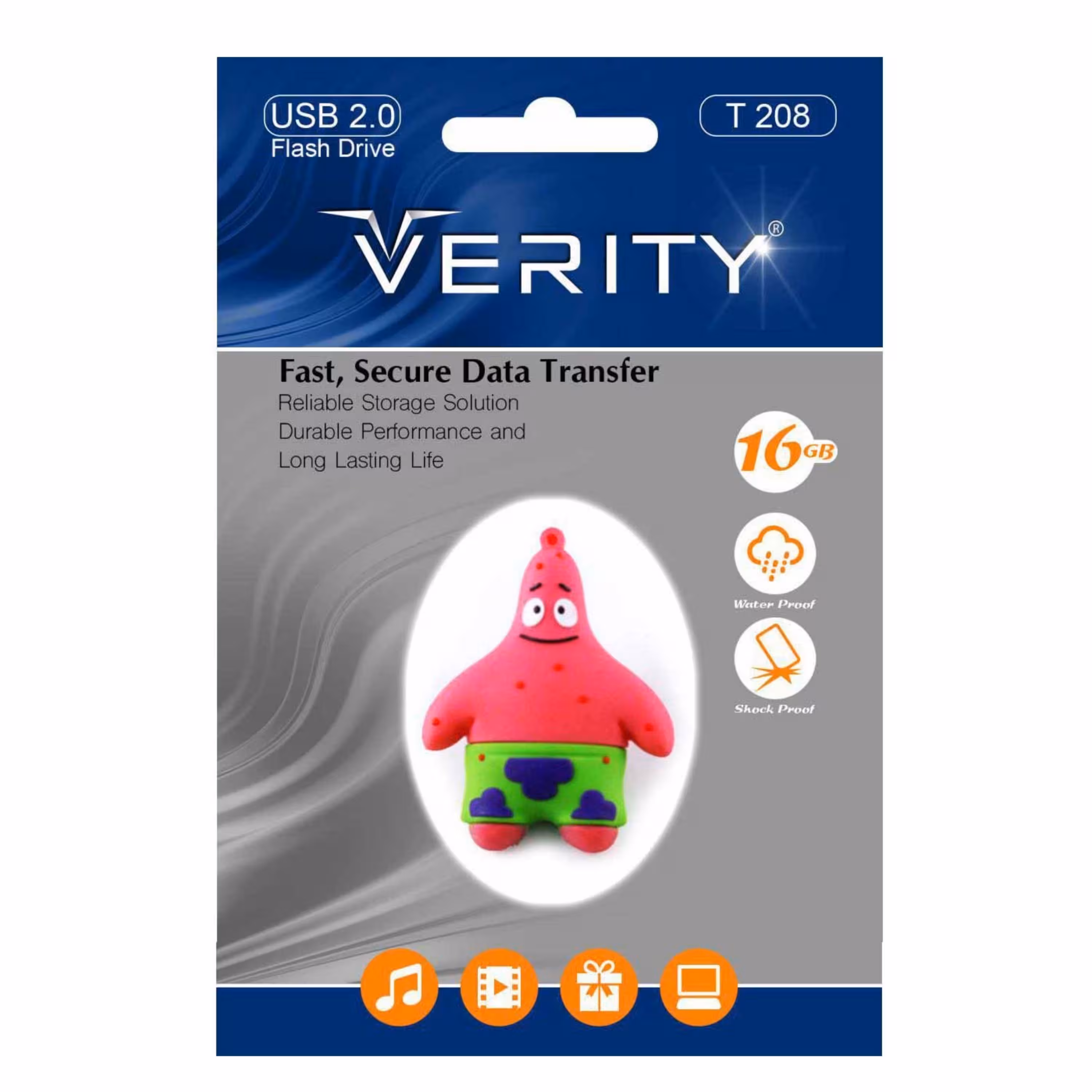 فلش  16GB Verity T208 با گارانتی مادام العمر